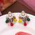 Multi color kundan earrings