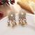 White color kundan earrings