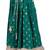 Half sleeves all over printed top & lehenga-blue & green