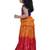Sleeveless mirror work top with tie & dye lehenga- orange & red