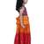 Sleeveless mirror work top with tie & dye lehenga- orange & red