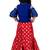 Half sleeves all over printed top & sharara-blue & red