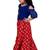Half sleeves all over printed top & sharara-blue & red