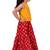 Chanderi woven sleeveless solid top & printed sharara-mustard & red
