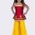 Jacquard woven  sleeveless placement print top with sharara-maroon & yellow