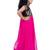 Sleeveless embellished gown-black & pink