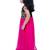 Sleeveless embellished gown-black & pink
