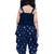 Georgette  sleeveless embelliished top with printed dhoti - navy blue
