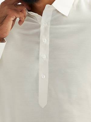 white viscose kurta with patiala pant - classic ethnic set 2