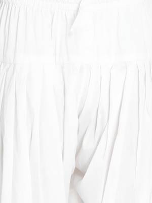 white viscose kurta with patiala pant - classic ethnic set 5