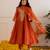 Orange embroidered chanderi kurta set