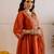 Orange embroidered chanderi kurta set