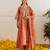 Orange embroidered chanderi kurta set