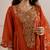 Orange embroidered chanderi kurta set
