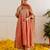 Orange embroidered chanderi kurta set