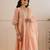 Peach embroidered chanderi kurta set