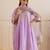 Lilac embroidered chanderi kurta set