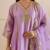 Lilac embroidered chanderi kurta set