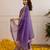 Purple embroidered chanderi kurta set