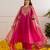 Pink embroidered chanderi kurta set