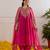 Pink embroidered chanderi kurta set