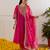 Pink embroidered chanderi kurta set