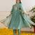 Sea green embroidered chanderi kurta set