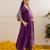 Purple embroidered chanderi kurta set