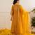 Mustard embroidered chanderi kurta set