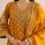 Mustard embroidered chanderi kurta set