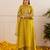 Yellow embroidered chanderi kurta set