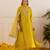 Yellow embroidered chanderi kurta set