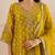 Yellow embroidered chanderi kurta set