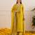 Yellow embroidered chanderi kurta set