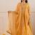 Yellow embroidered chanderi anarkali