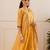 Yellow embroidered chanderi anarkali