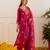 Magenta embroidered chanderi kurta set