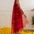 Red embroidered chanderi kurta set