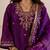 Purple embroidered chanderi kurta set