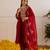 Maroon embroidered chanderi kurta set
