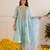 Sky blue embroidered chanderi kurta set