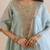 Sky blue embroidered chanderi kurta set
