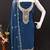 Women's blue georgette embroidered unstitched dress material