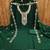 Women's dark green georgette embroidered unstitched dress material