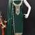 Women's dark green georgette embroidered unstitched dress material