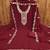 Women's maroon georgette embroidered unstitched dress material