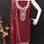 Women's maroon georgette embroidered unstitched dress material