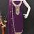 Women's wine georgette embroidered unstitched dress material