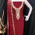 Women's maroon georgette embroidered unstitched dress material