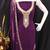 Women's wine georgette embroidered unstitched dress material